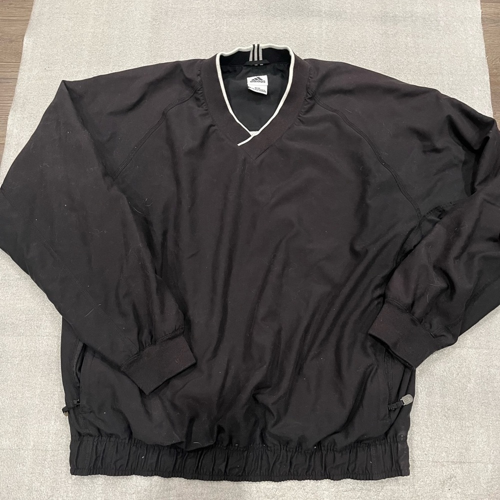[M] 2002 Adidas Climashell WindBreaker Jacket Black Golf Vintage🔥 Sweatshirt